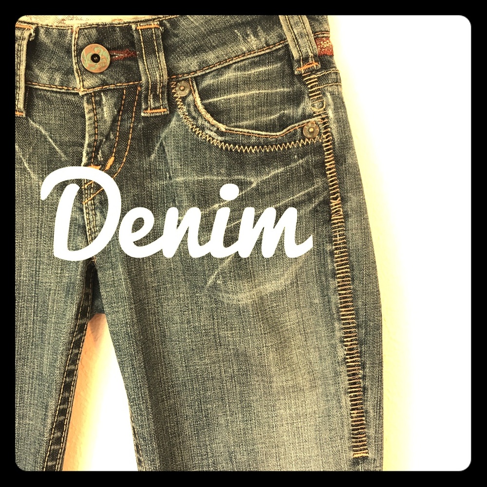 Denim jeans, shorts, cutoffs, and jackets